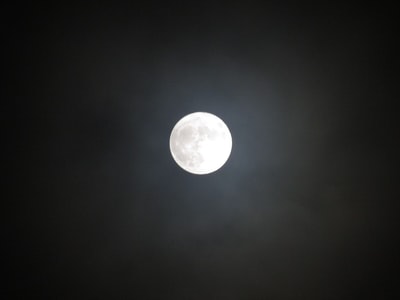 白色的满月照片
